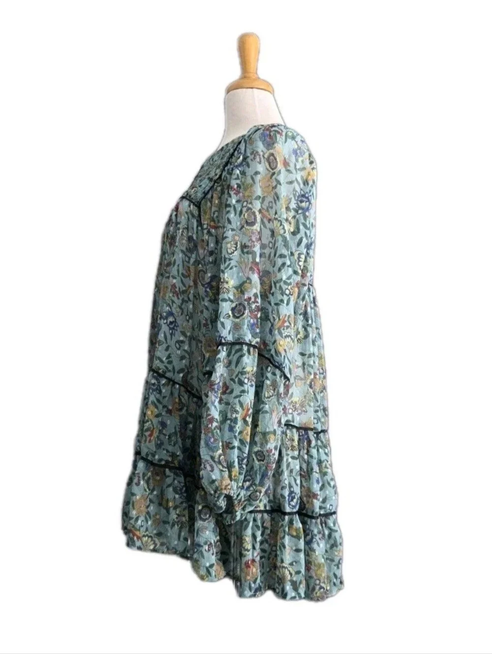 Free People Free Swinging Mini Dress Women's L Bohemian Beach - Picture 5 of 8